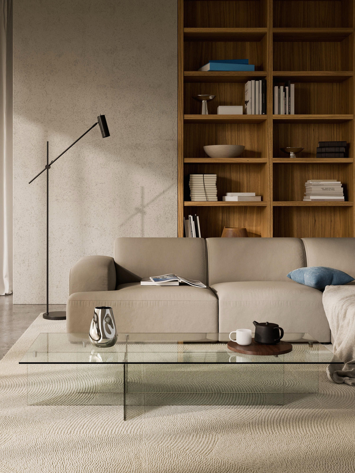 Anouvel Large Glass Coffee Table, W 160 cm