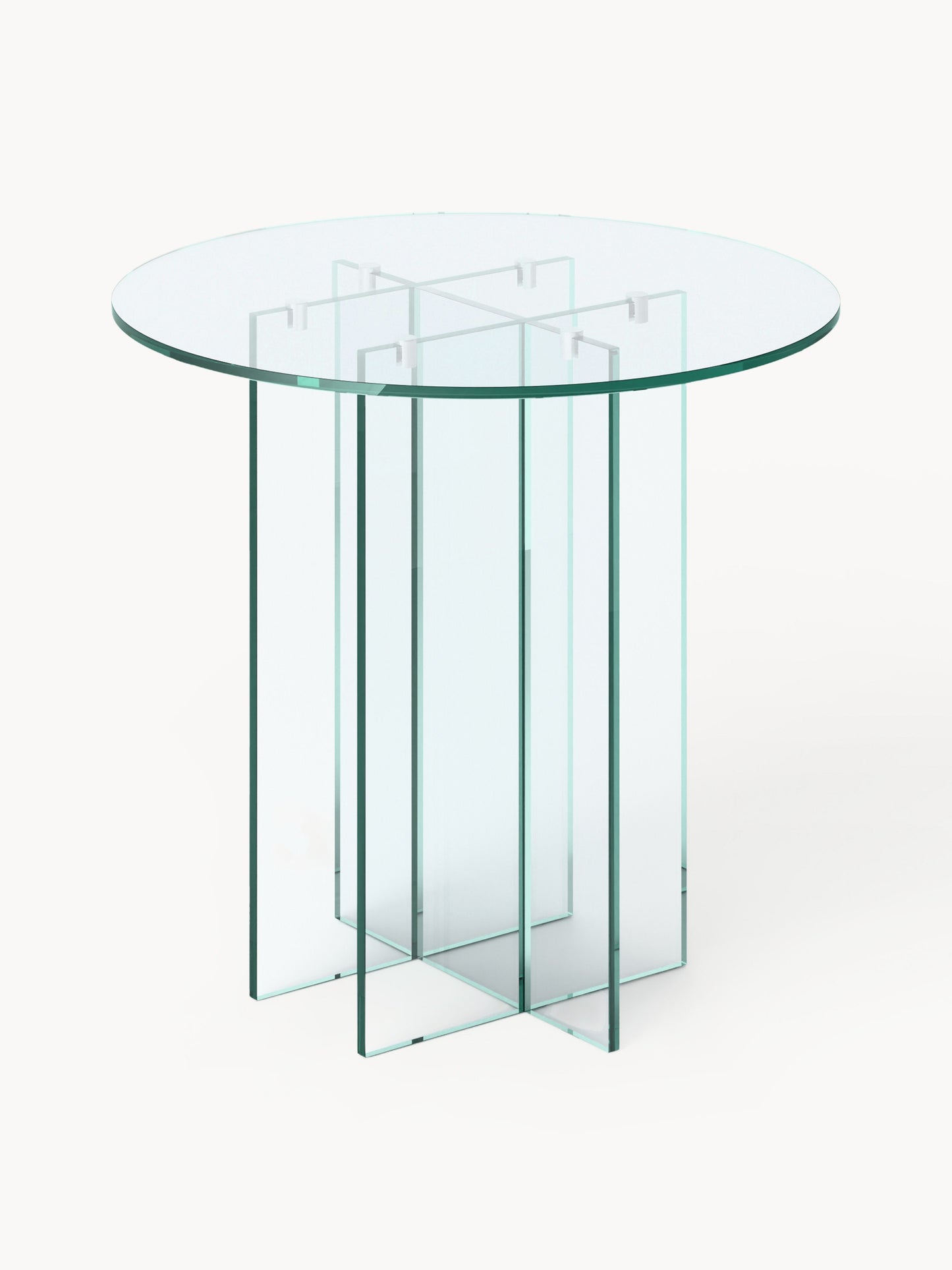Anouvel Round Dining Table in Glass, in Various Sizes