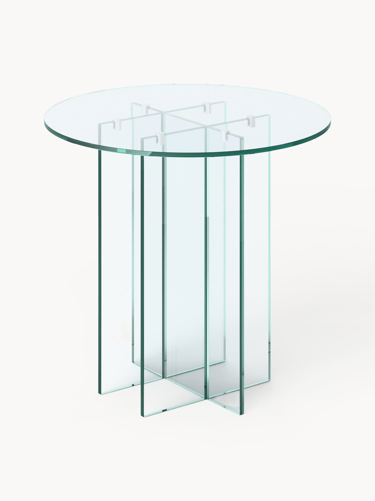 Anouvel Round Dining Table in Glass, in Various Sizes