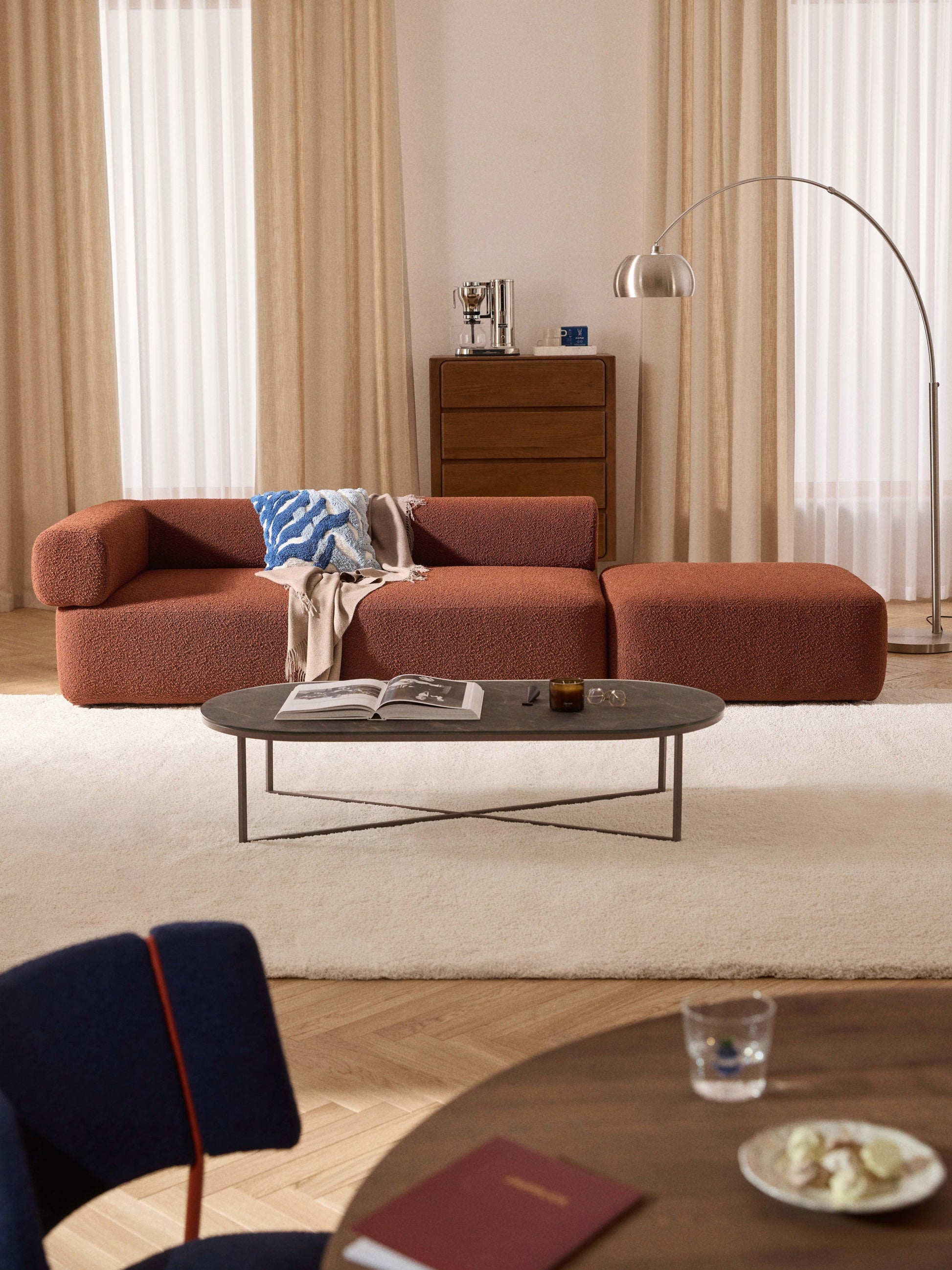 Antvard Modular Bouclé Ottoman