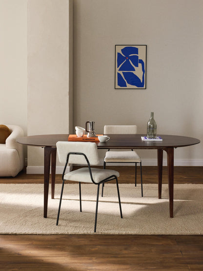 Archevo Oval Dining Table in Mango Wood, 200 x 100 cm