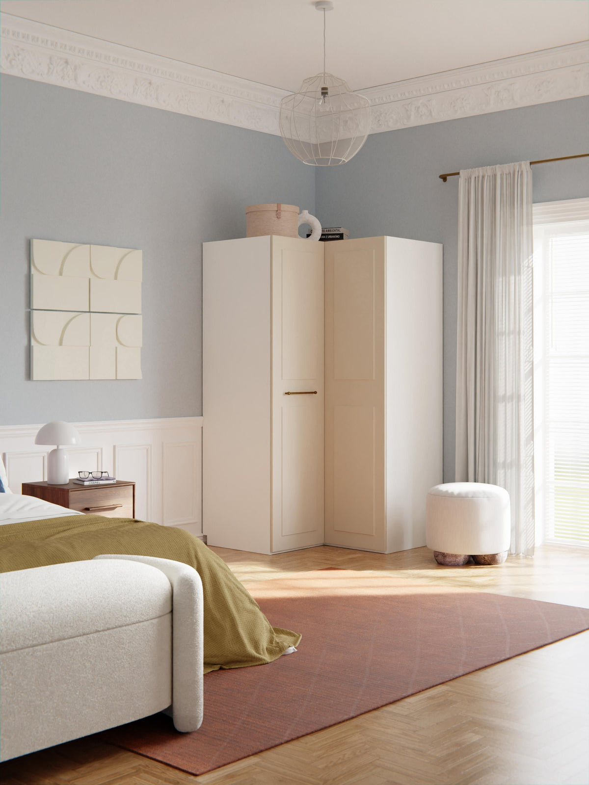 Charlenna Modular Corner Wardrobe, 115 cm Wide