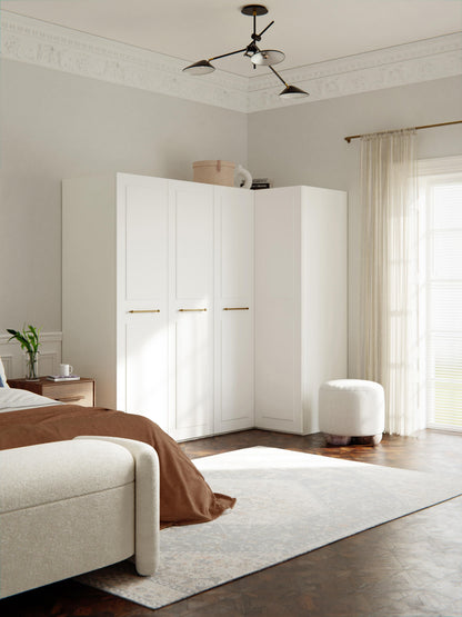 Charlenna Modular Corner Wardrobe, 215 cm Wide, in Various Sizes