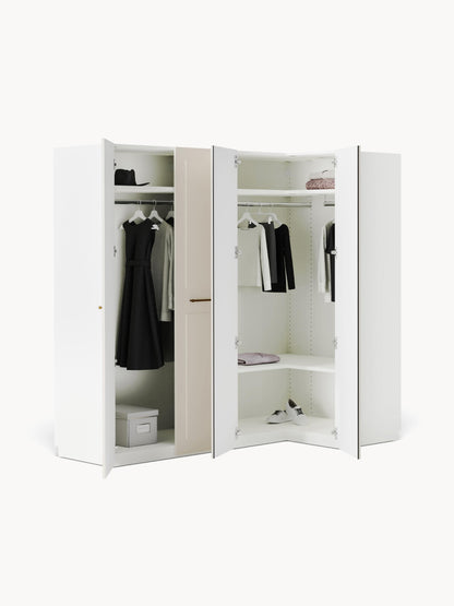 Charlenna Modular Corner Wardrobe, 215 cm Wide, in Various Sizes
