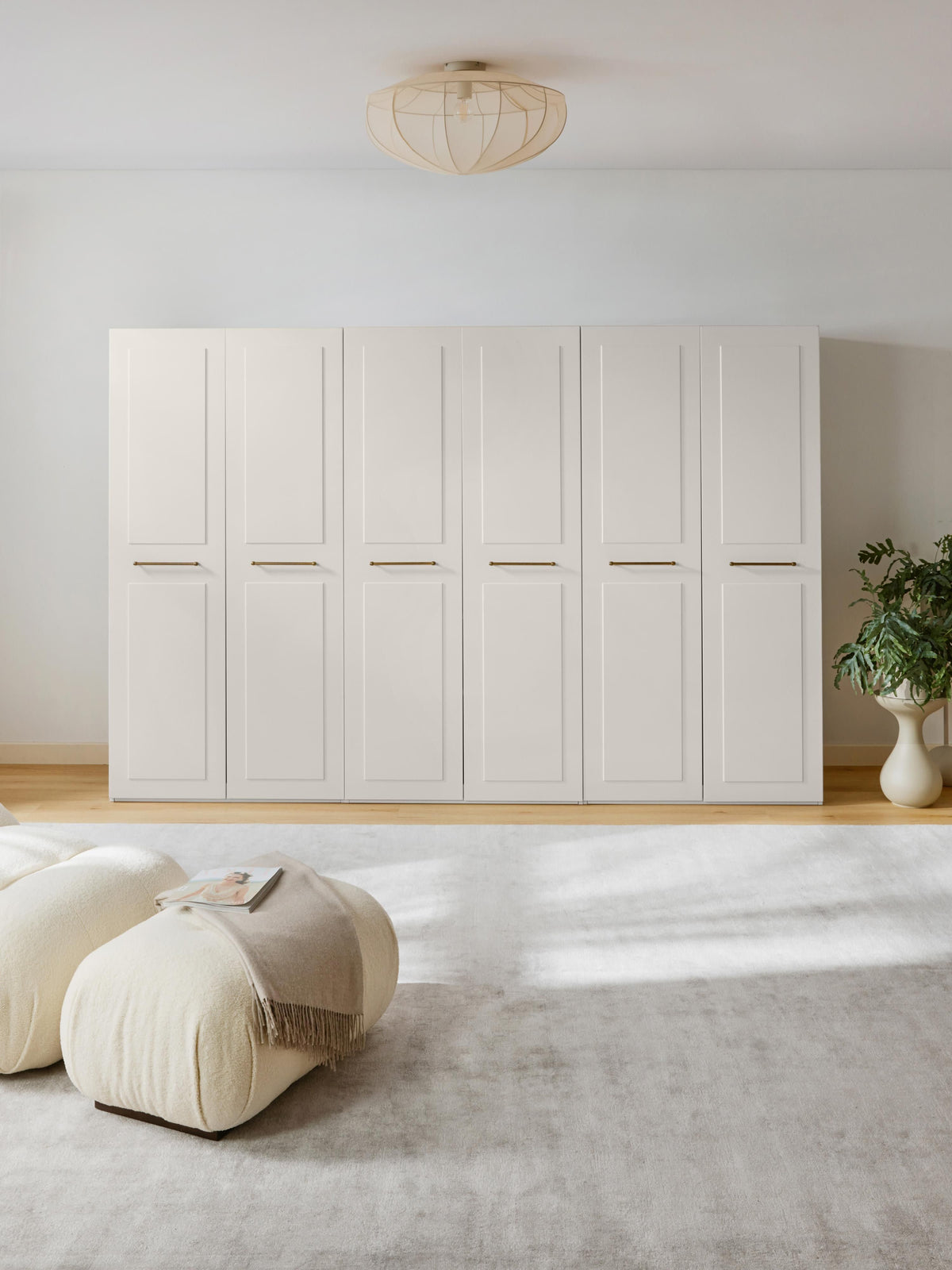 Charlenna Modular Hinged-Door Wardrobe, 100 cm Wide, in Various Sizes