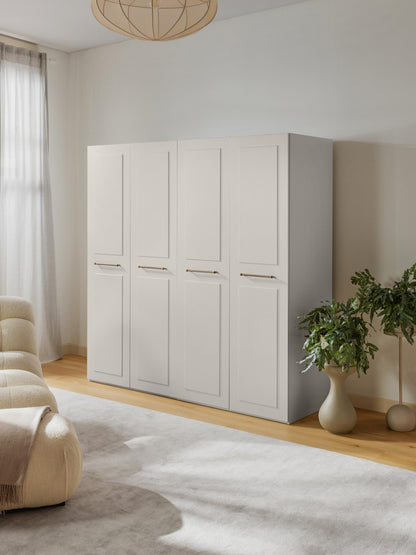 Charlenna Modular Hinged-Door Wardrobe, 200 cm Wide, in Various Sizes