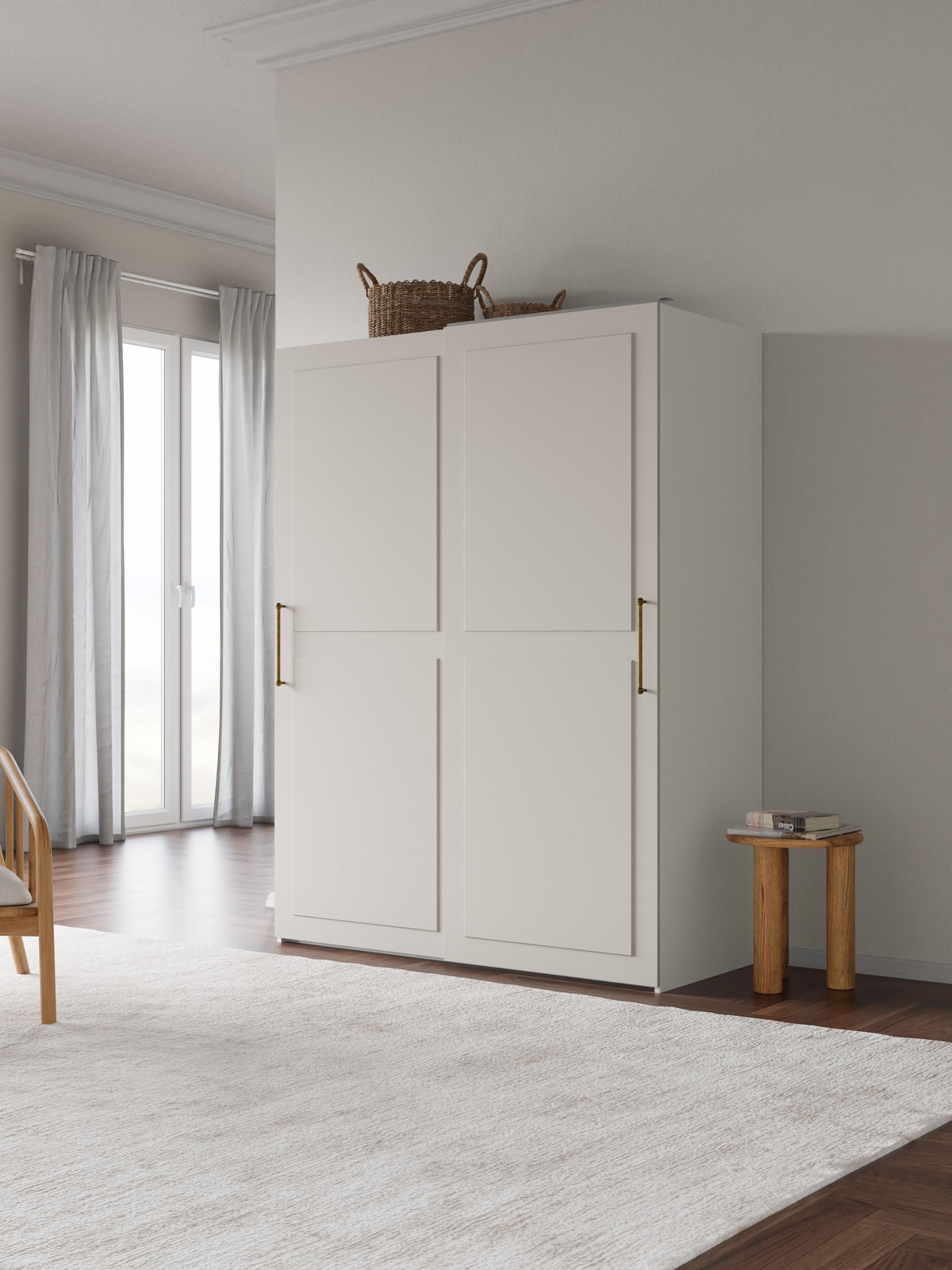 Charlenna Modular Sliding-Door Wardrobe, 150 cm Wide, in Various Sizes