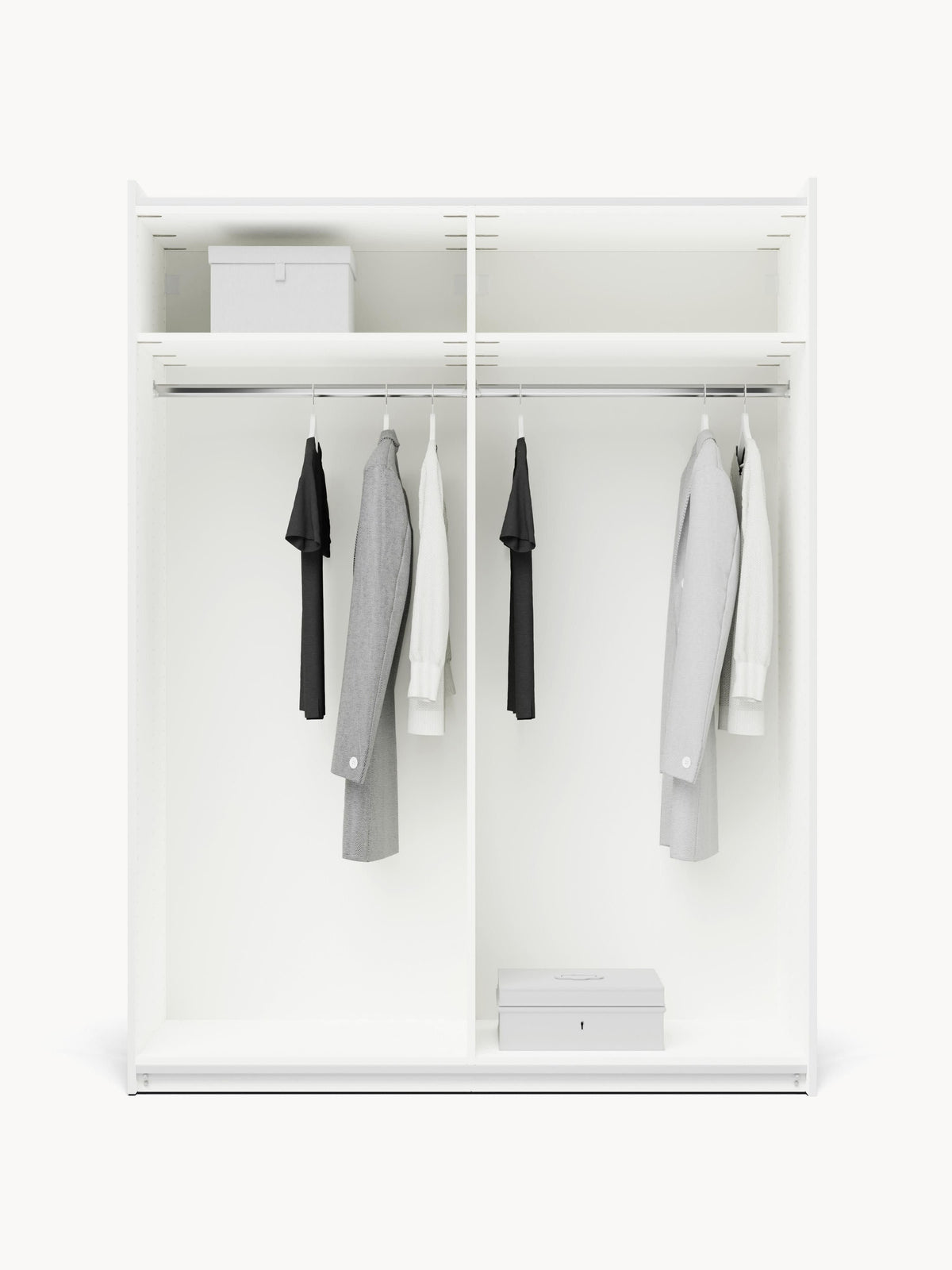 Charlenna Modular Sliding-Door Wardrobe, 150 cm Wide, in Various Sizes