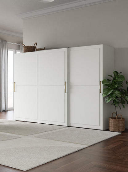 Charlenna Modular Sliding-Door Wardrobe, 300 cm Wide, in Various Sizes