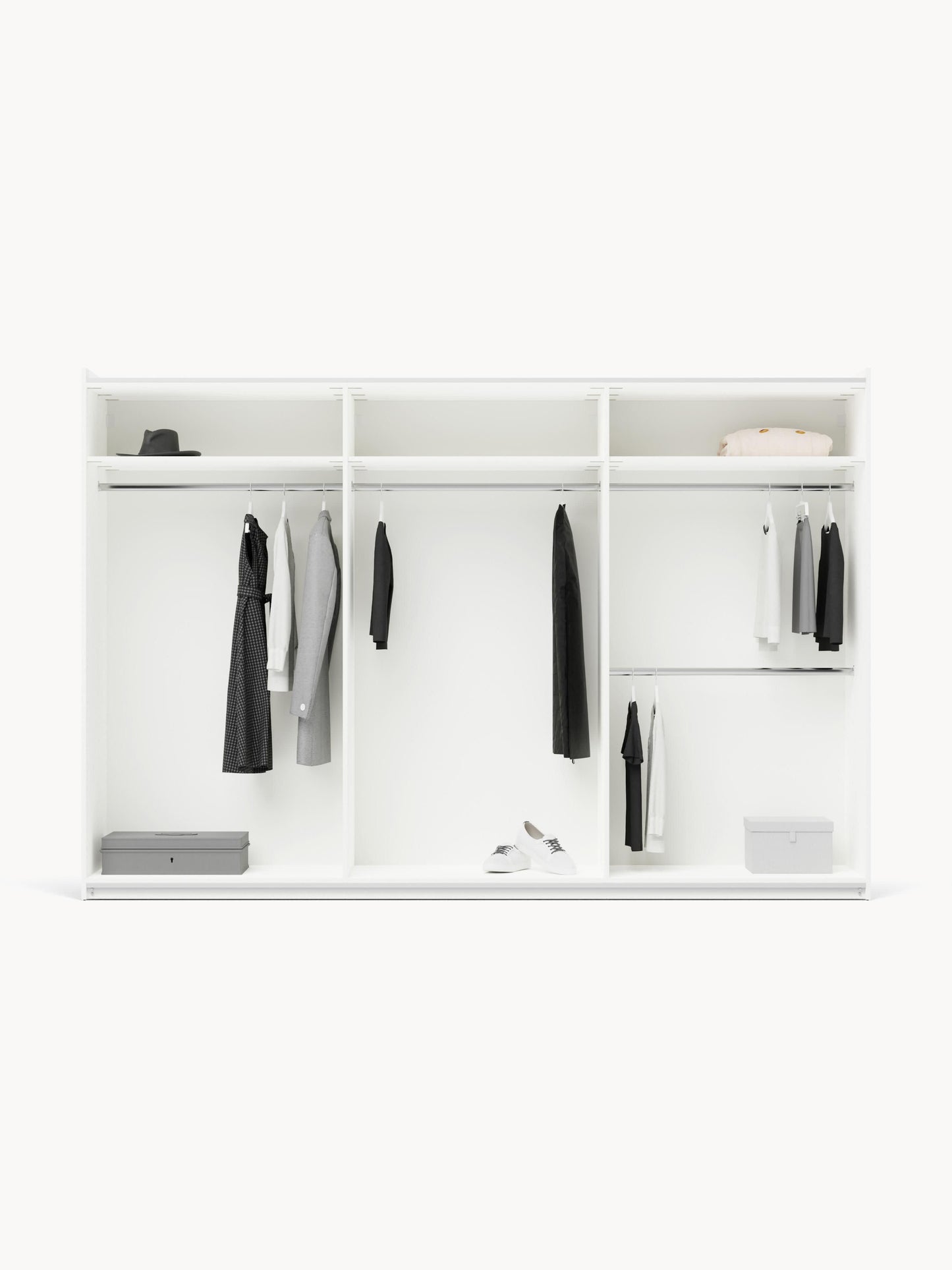 Charlenna Modular Sliding-Door Wardrobe, 300 cm Wide, in Various Sizes