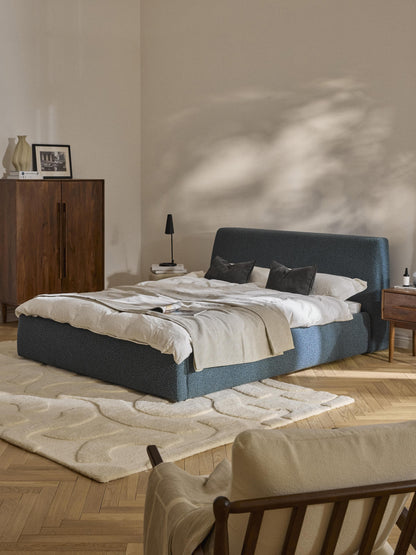 Clovena Bouclé Upholstered Bed