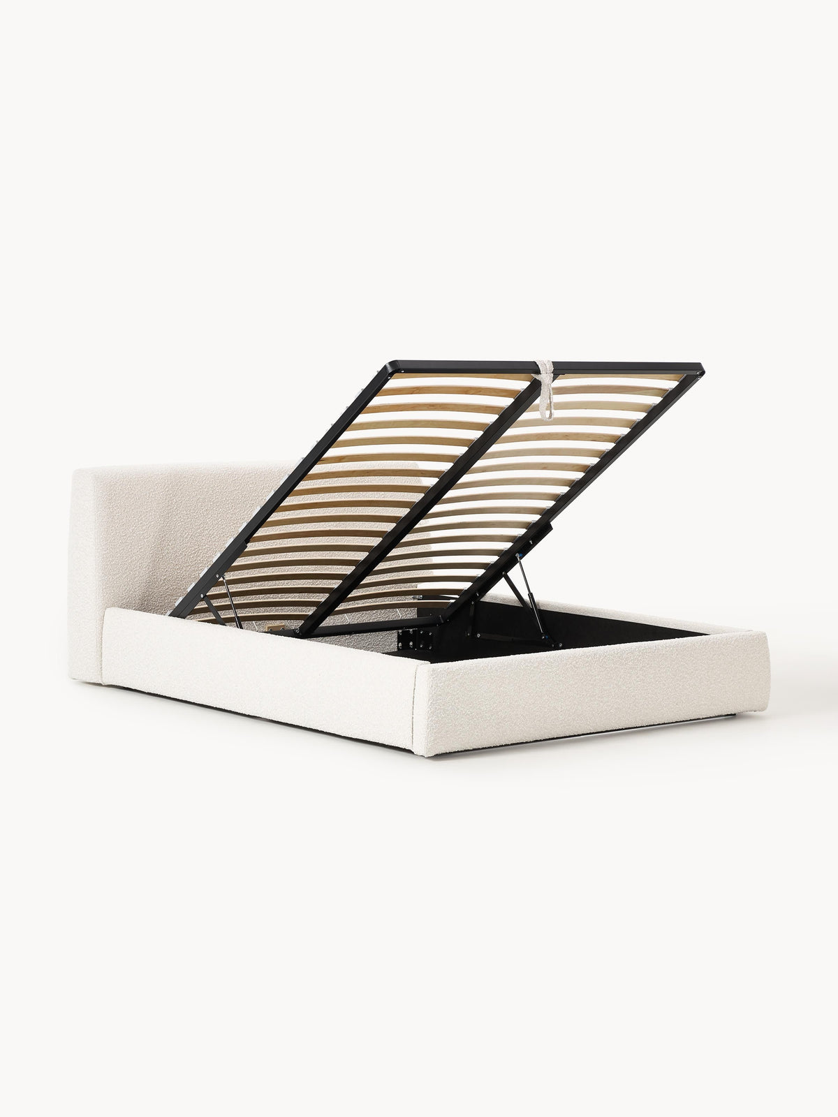 Clovena Upholstered Bouclé Bed with Storage