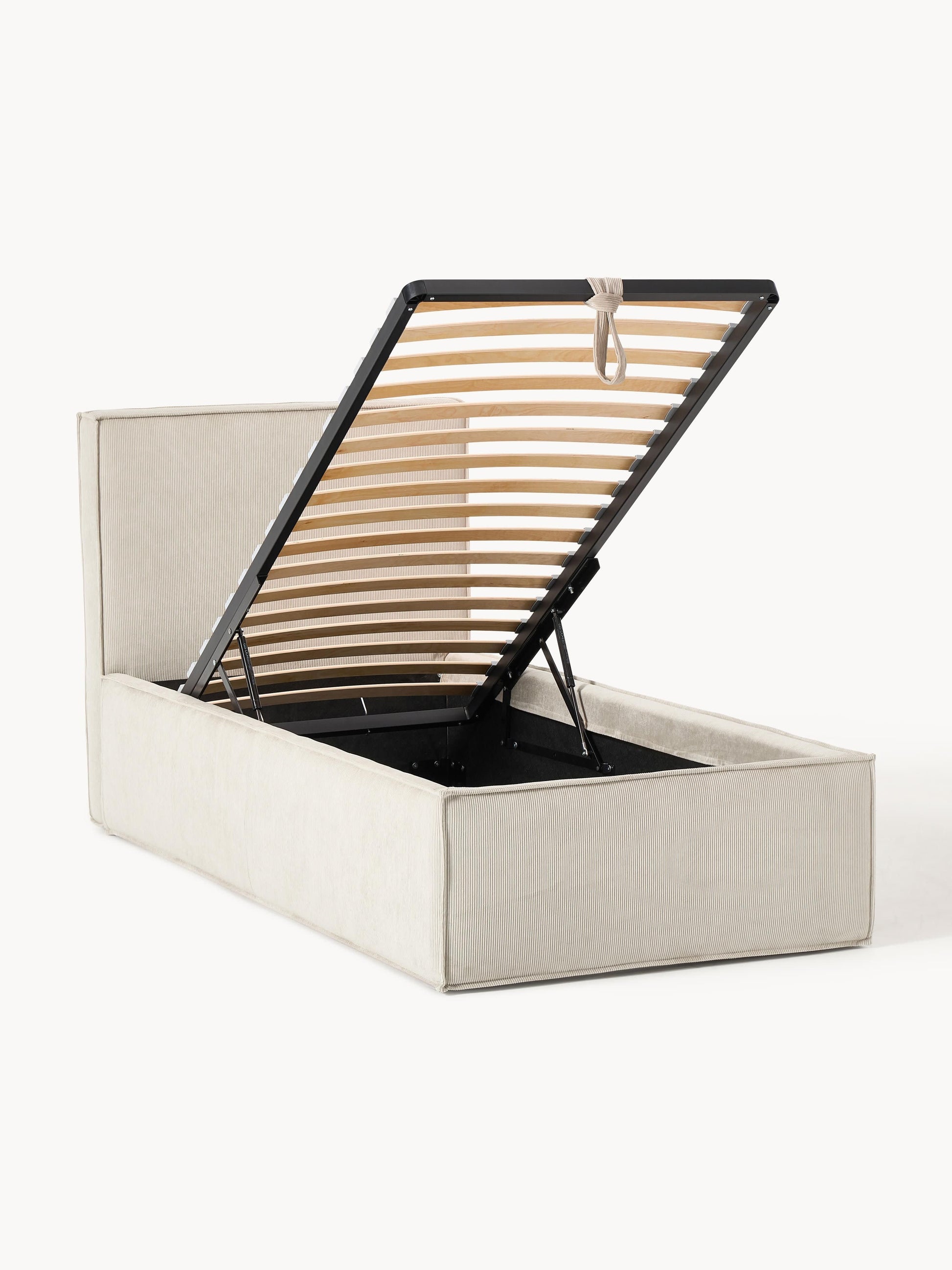 Dreanor Corduroy Single Bed with Storage