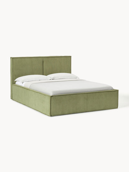 Dreanor Corduroy Upholstered Bed with Storage
