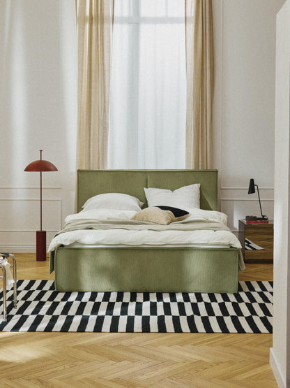 Dreanor Corduroy Upholstered Bed with Storage