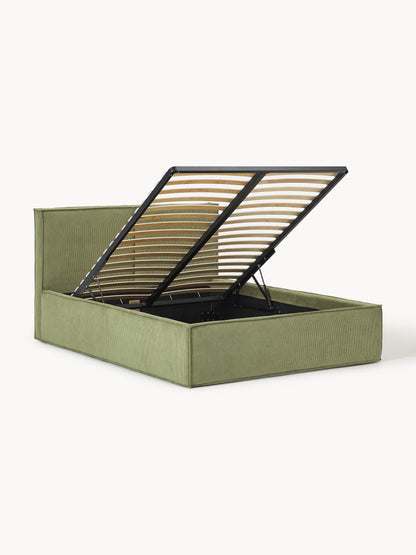 Dreanor Corduroy Upholstered Bed with Storage