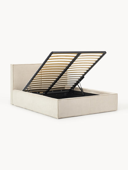 Dreanor Corduroy Upholstered Bed with Storage