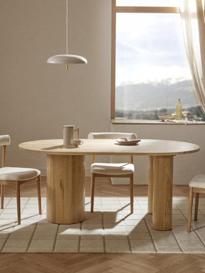 Dunvinia Oval Dining Table in Oak, in Various Sizes