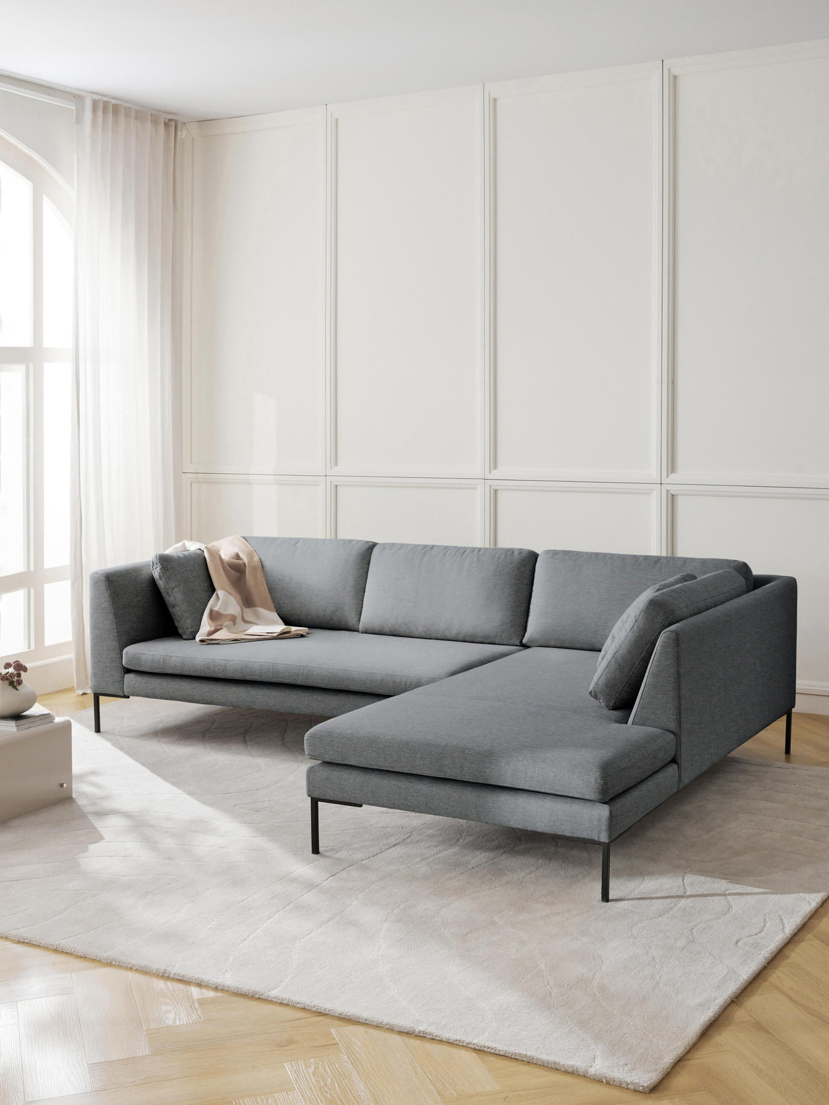 Emlyn Corner Sofa with Metal Legs