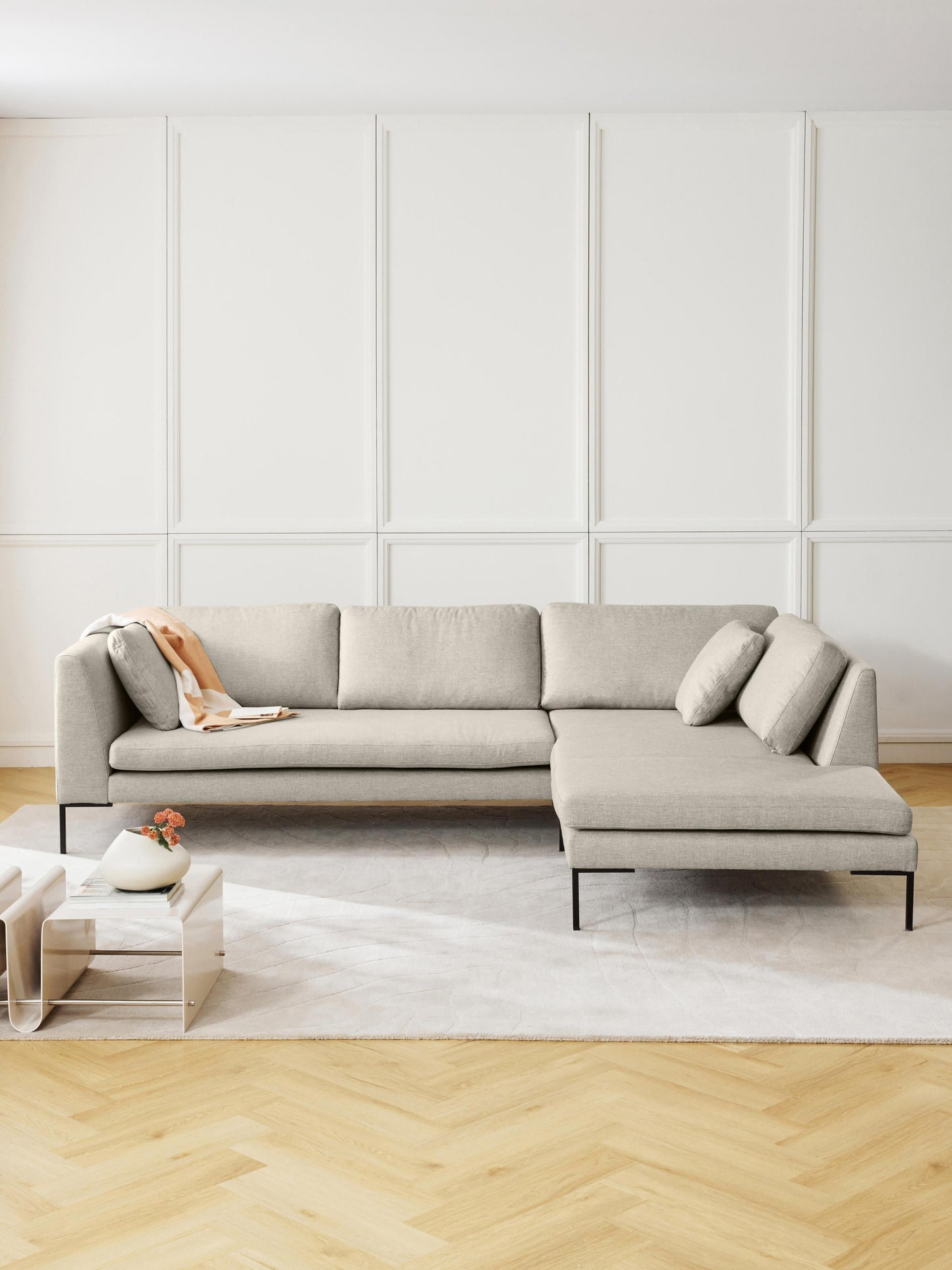 Emlyn Corner Sofa with Metal Legs