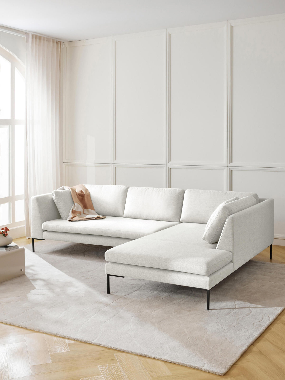 Emlyn Corner Sofa with Metal Legs