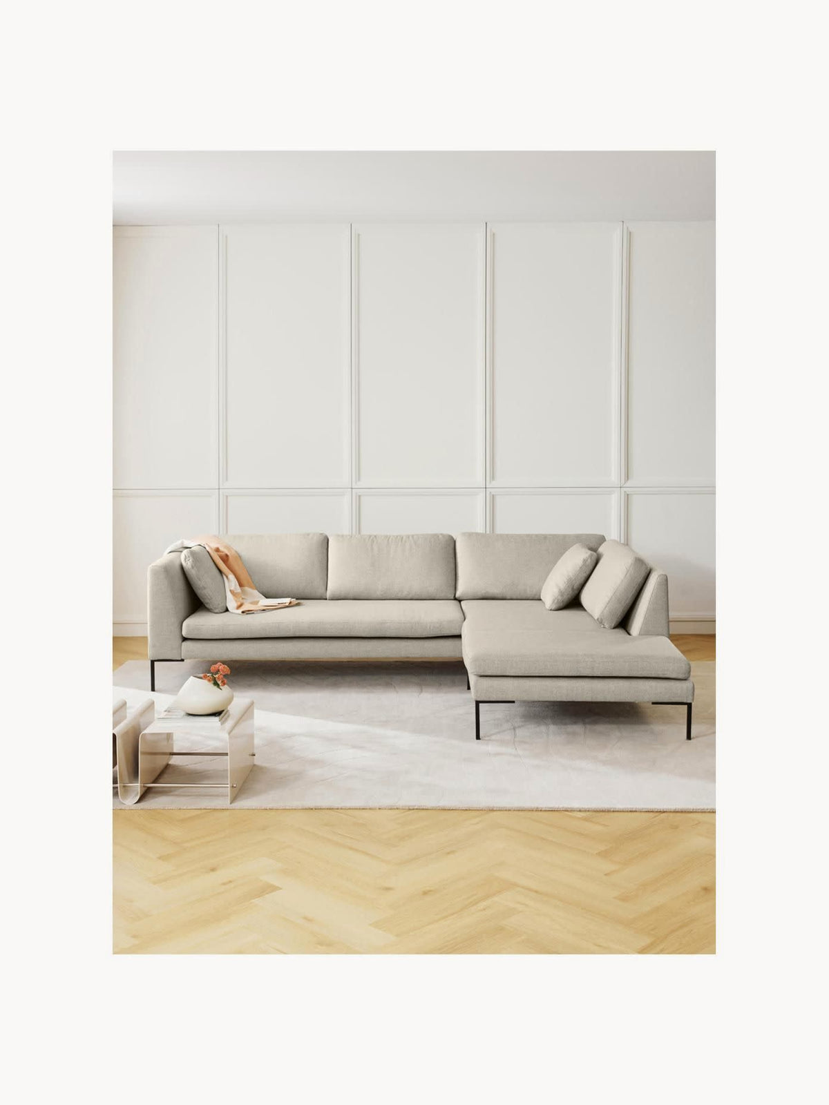 Emlyn Corner Sofa with Metal Legs