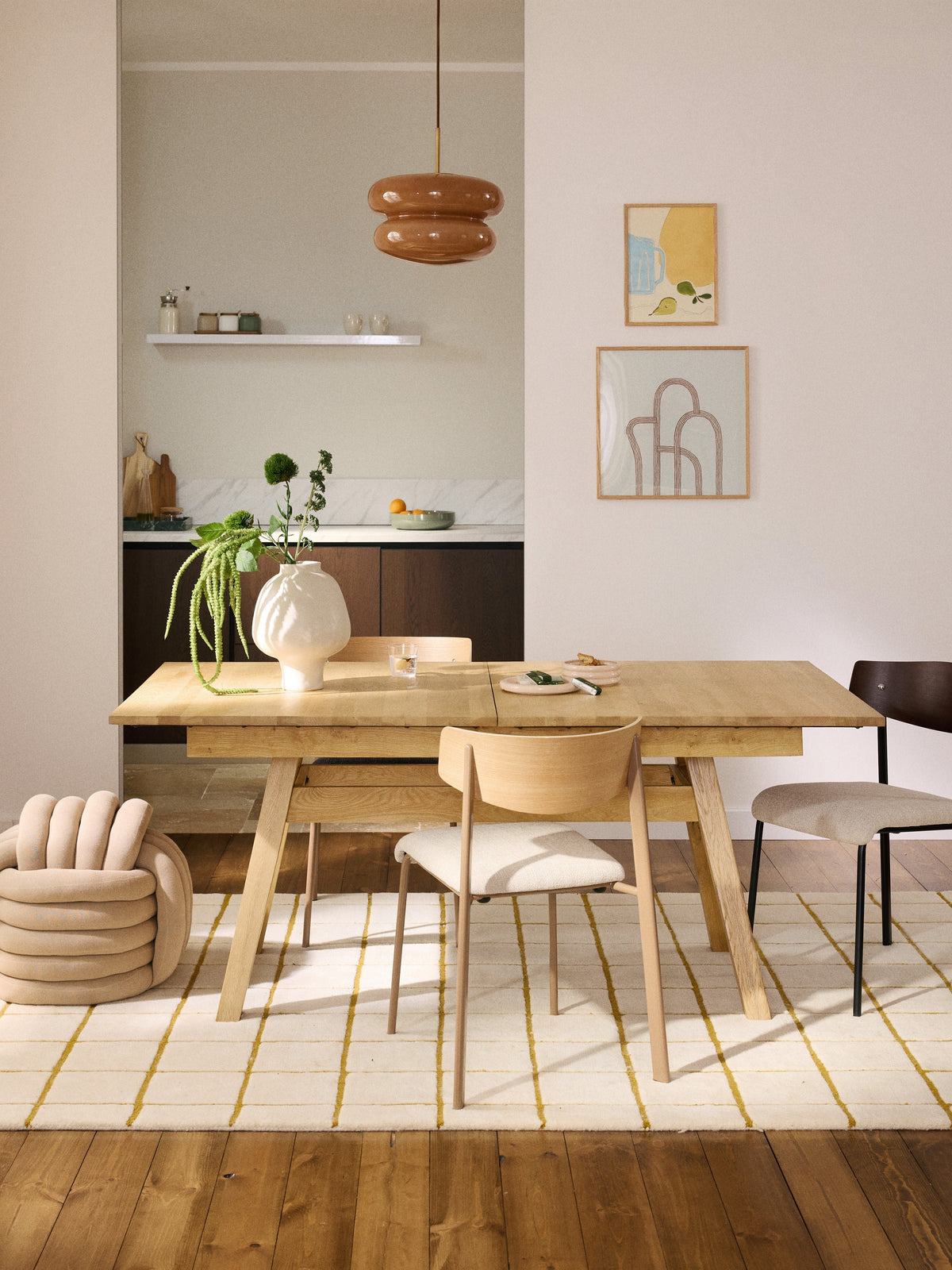 Ethvard Extendable Dining Table, 180 - 220 x 100 cm