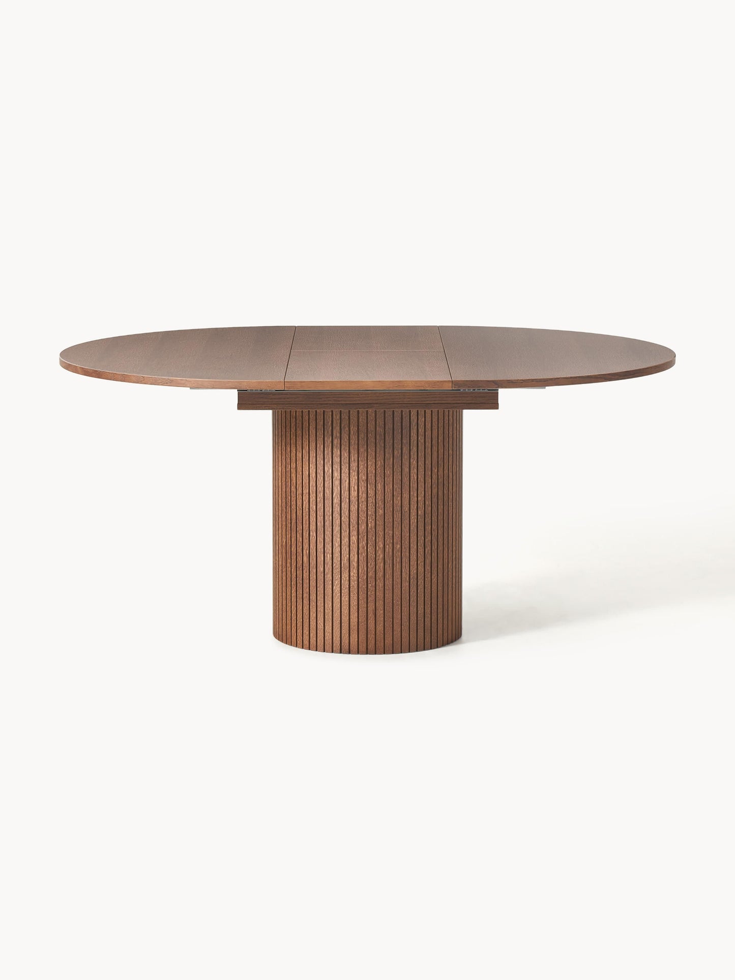 Filvenna Extendable Dining Table with Grooved Texture, 120 - 160 x 75 cm