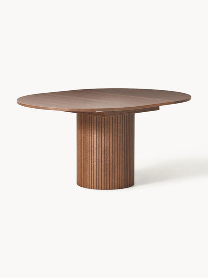 Filvenna Extendable Dining Table with Grooved Texture, 120 - 160 x 75 cm
