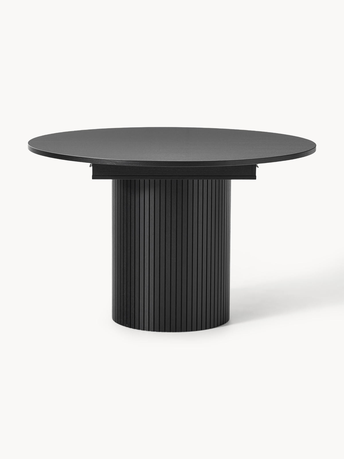 Filvenna Extendable Dining Table with Grooved Texture, 120 - 160 x 75 cm