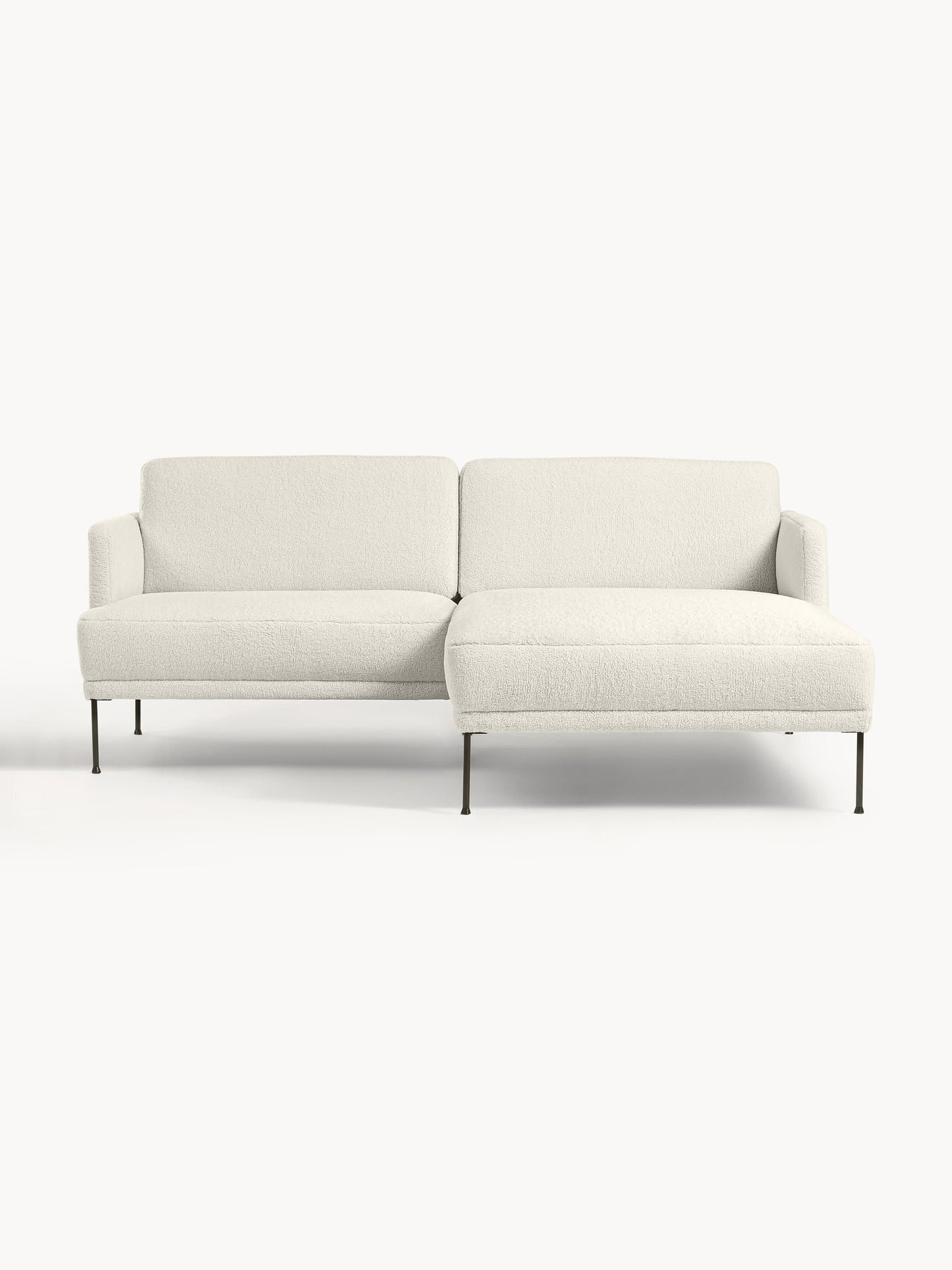 Flunessa Small Corner Sofa in Teddy Fabric