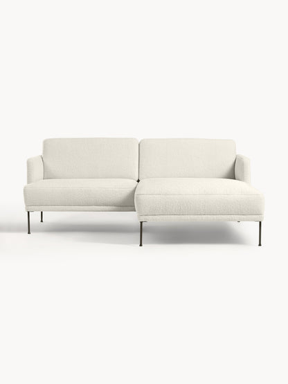 Flunessa Small Corner Sofa in Teddy Fabric