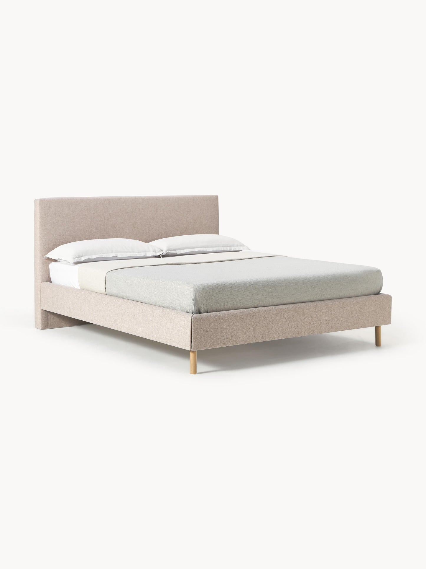 Giulessa Upholstered Bed with Wooden Feet