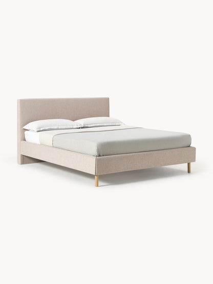Giulessa Upholstered Bed with Wooden Feet
