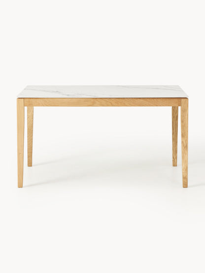 Jackomo Dining Table with Marble-Look Tabletop, in Various Sizes