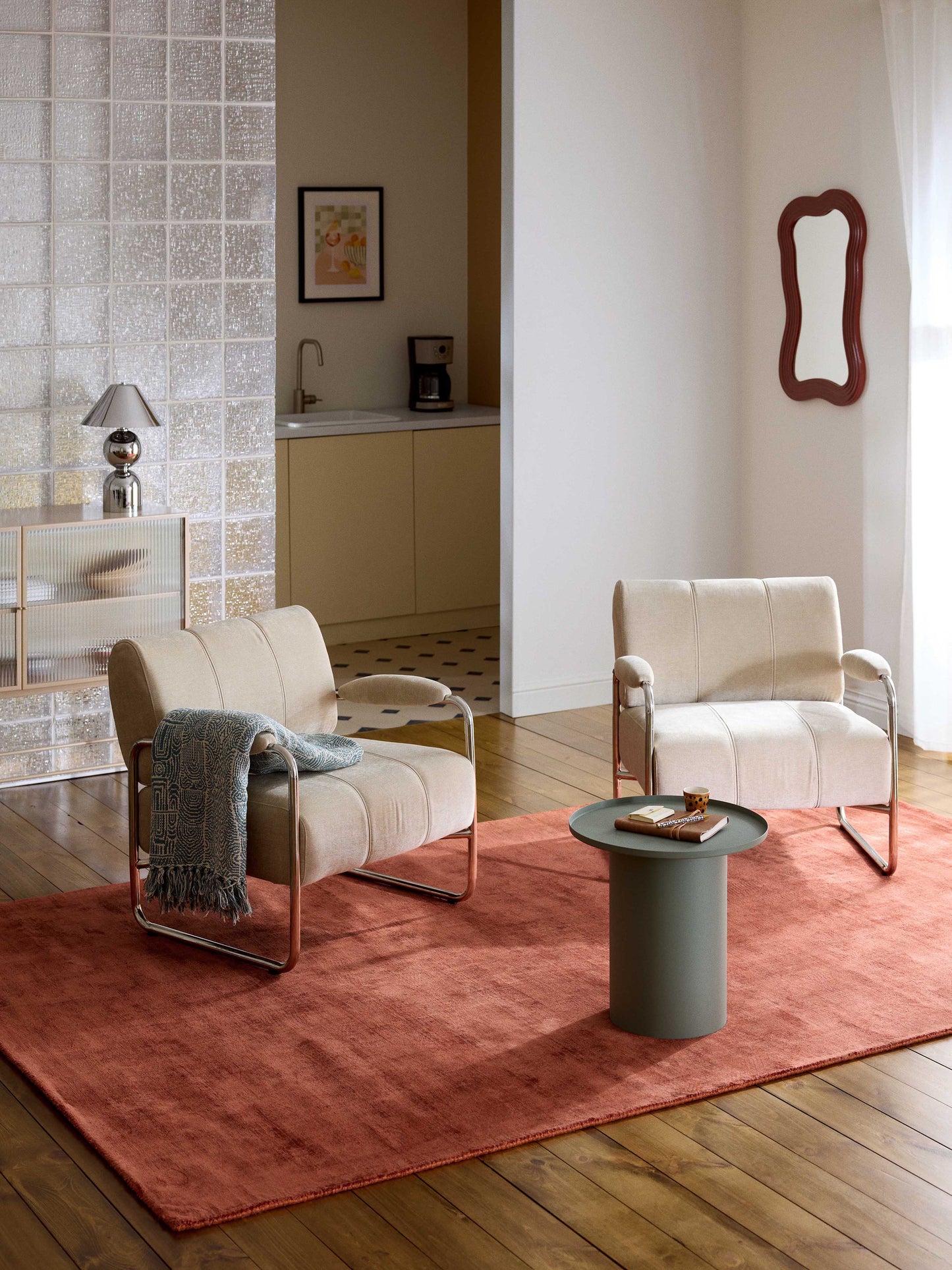 Janelva Viscose Rug, Hand-Woven