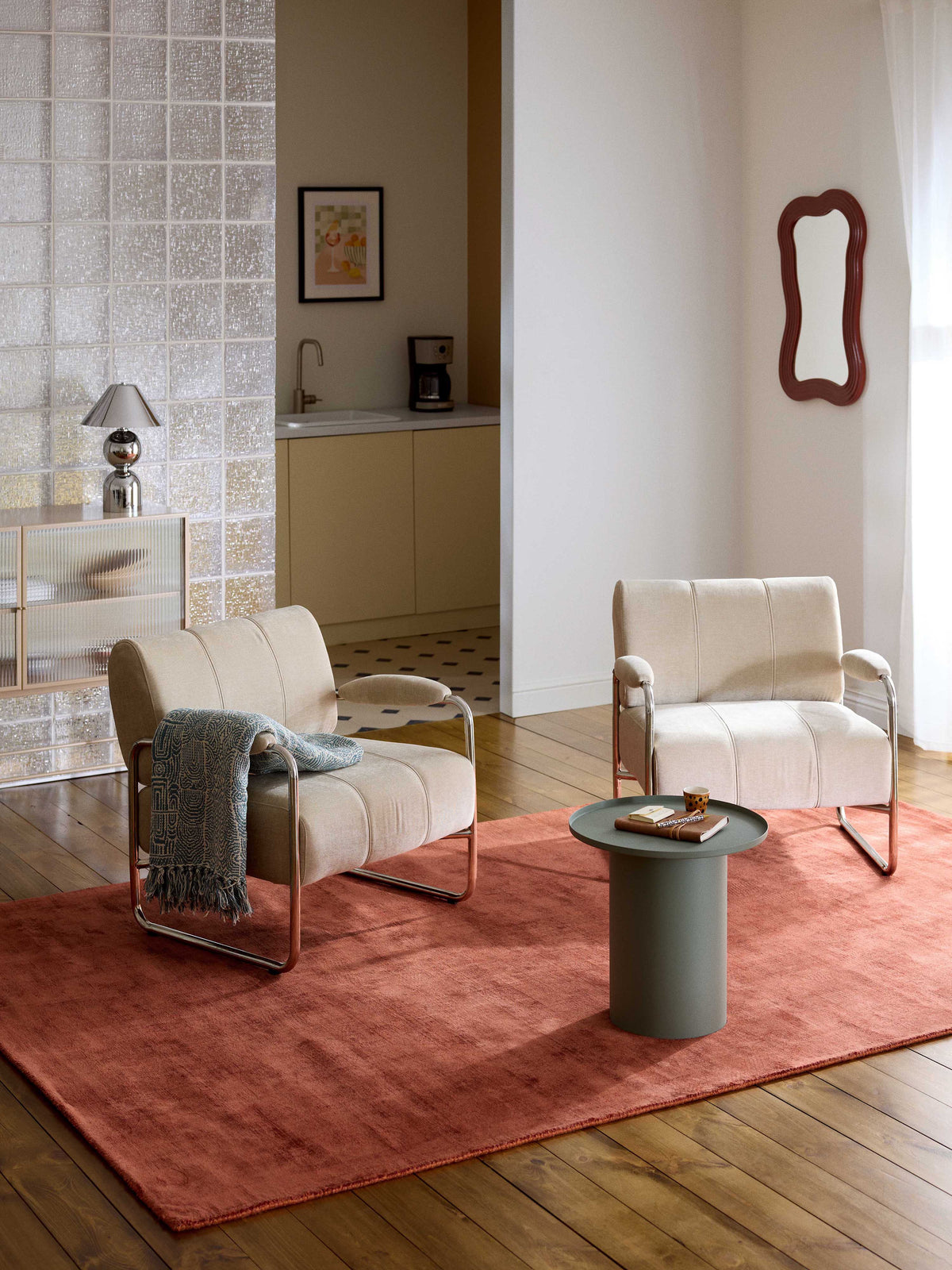 Janelva Viscose Rug, Hand-Woven