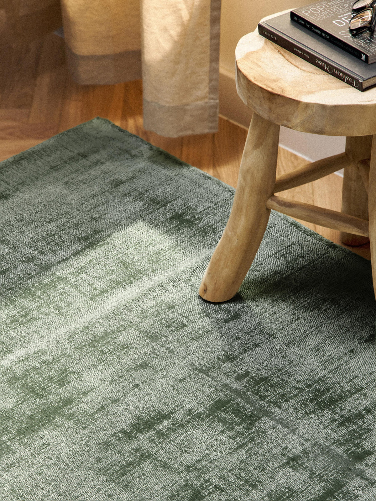 Janelva Viscose Rug, Hand-Woven
