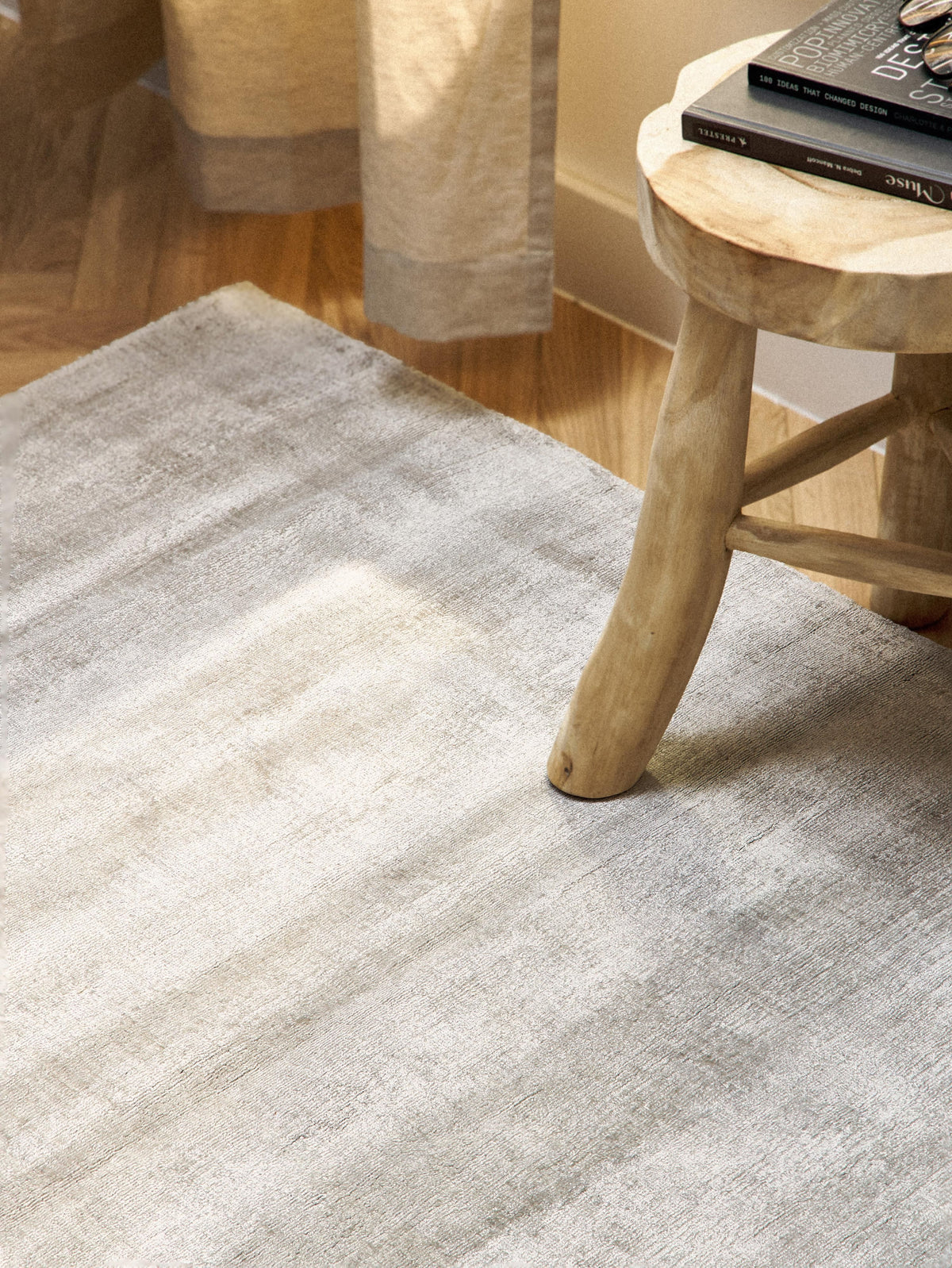 Janelva Viscose Rug, Hand-Woven