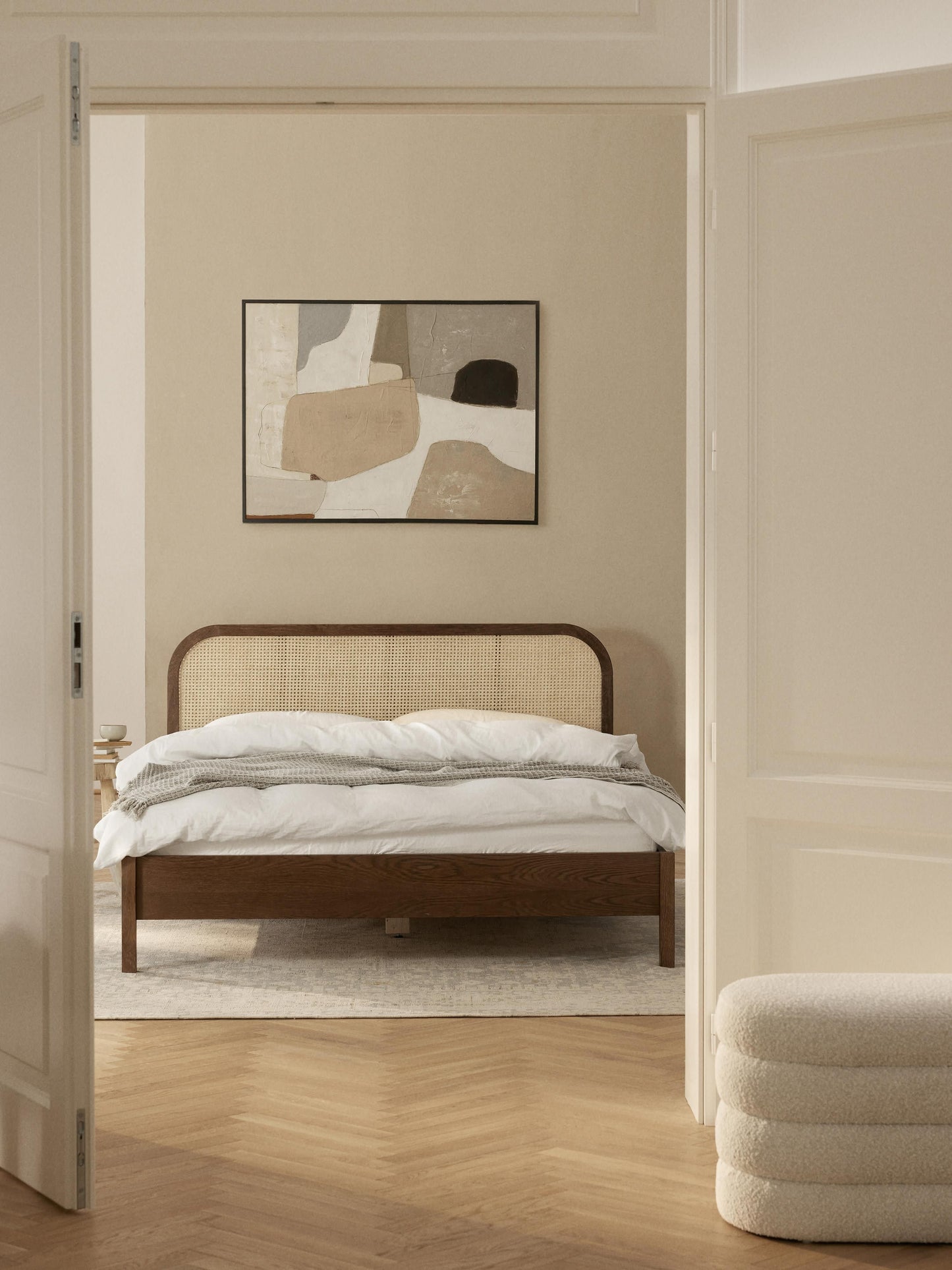 Jonquist Wooden Bed with Vienna Cane Headboard