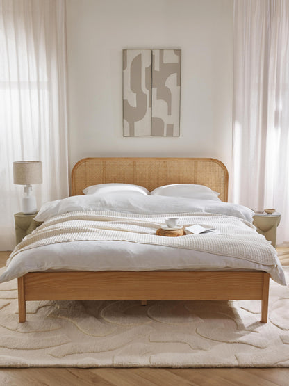 Jonquist Wooden Bed with Vienna Cane Headboard