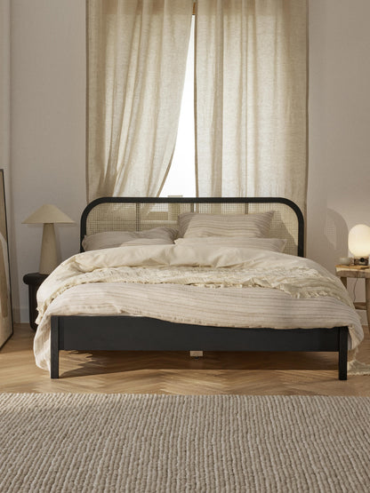 Jonquist Wooden Bed with Vienna Cane Headboard