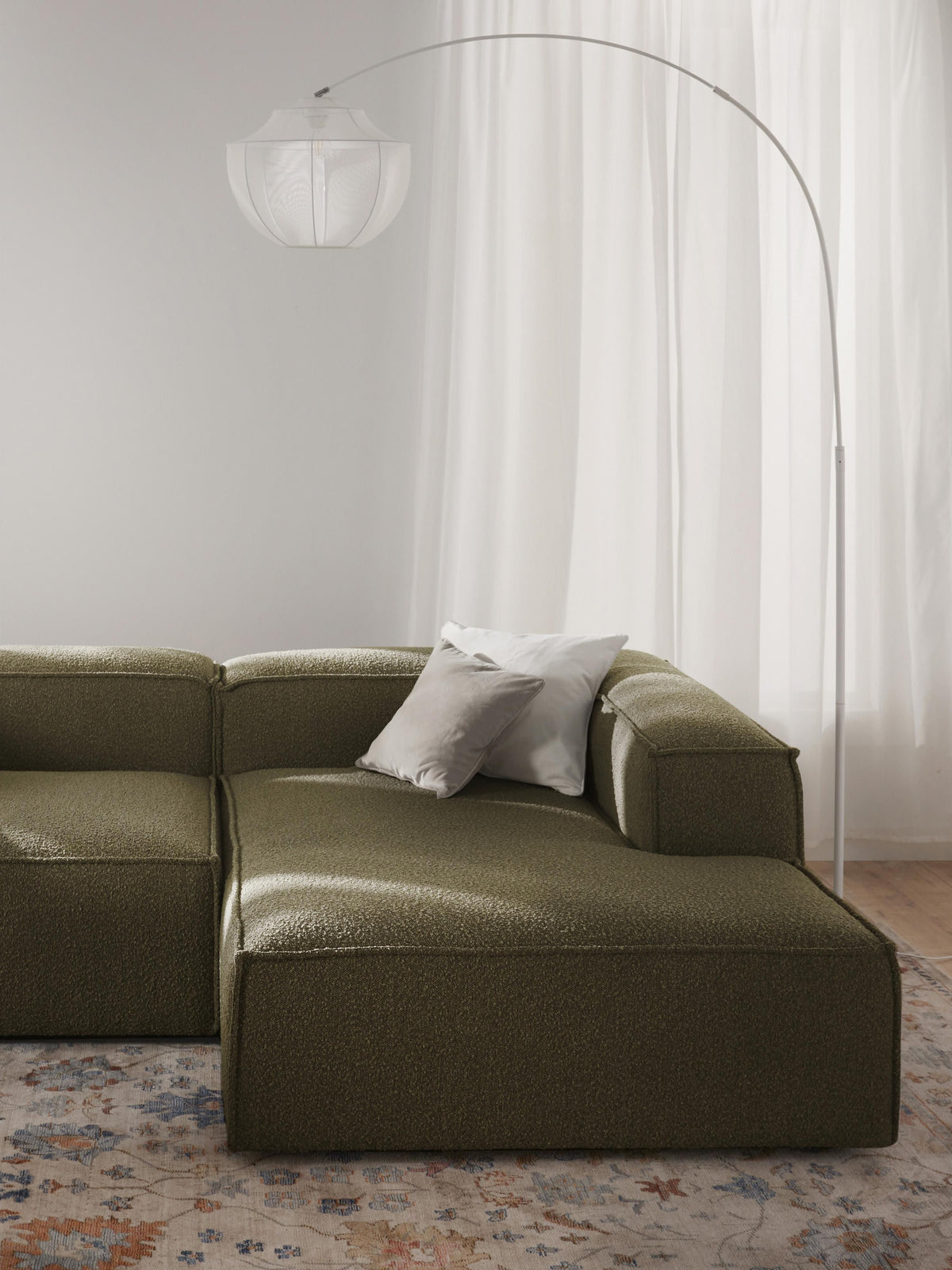 Lensford Bouclé Ottoman Corner Module