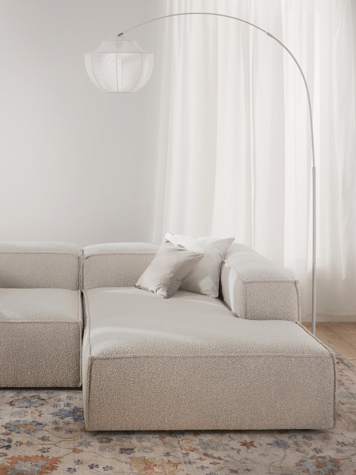 Lensford Bouclé Ottoman Corner Module