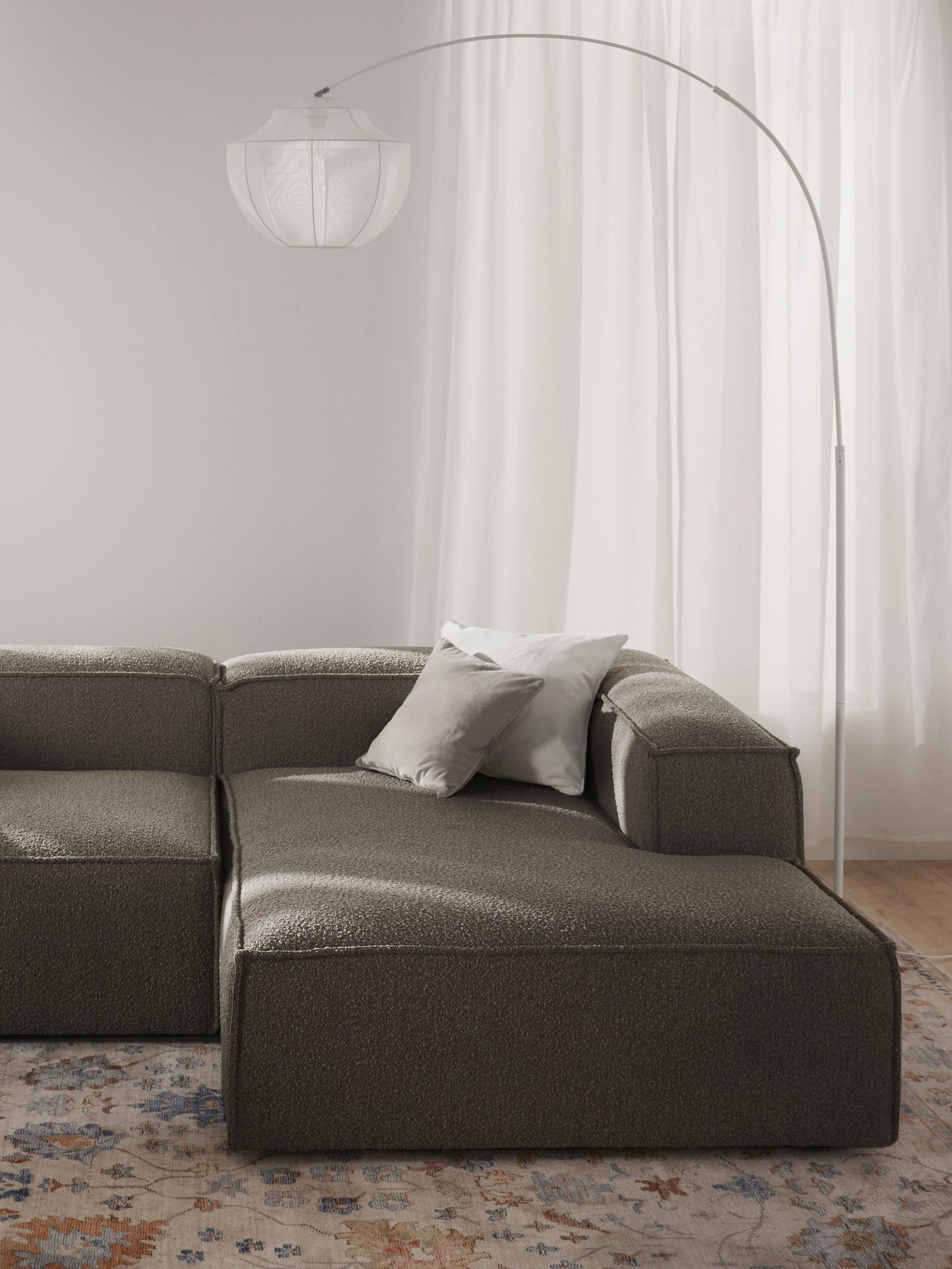 Lensford Bouclé Ottoman Corner Module
