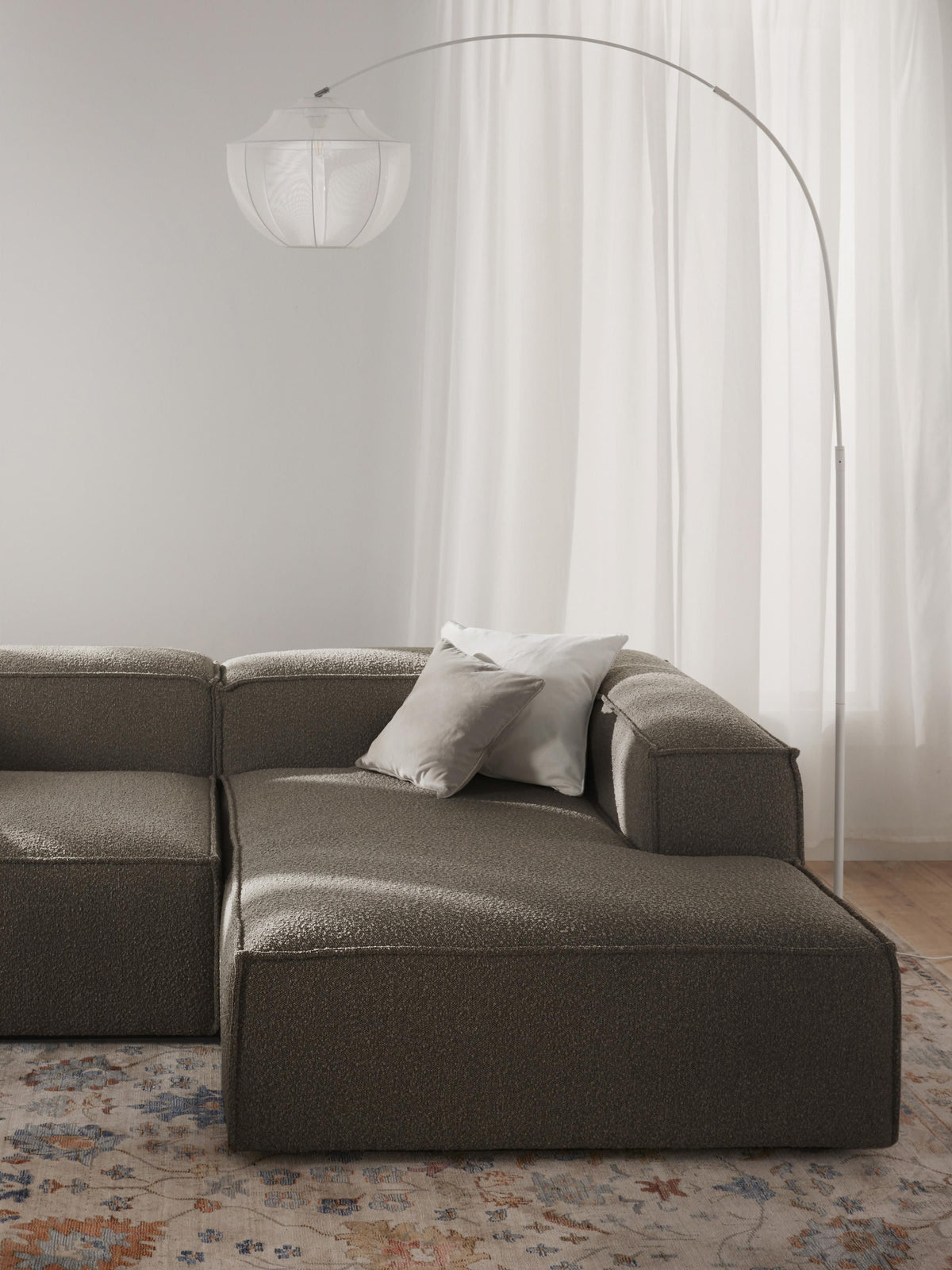 Lensford Bouclé Ottoman Corner Module
