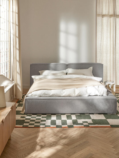 Lensford Bouclé Upholstered Bed