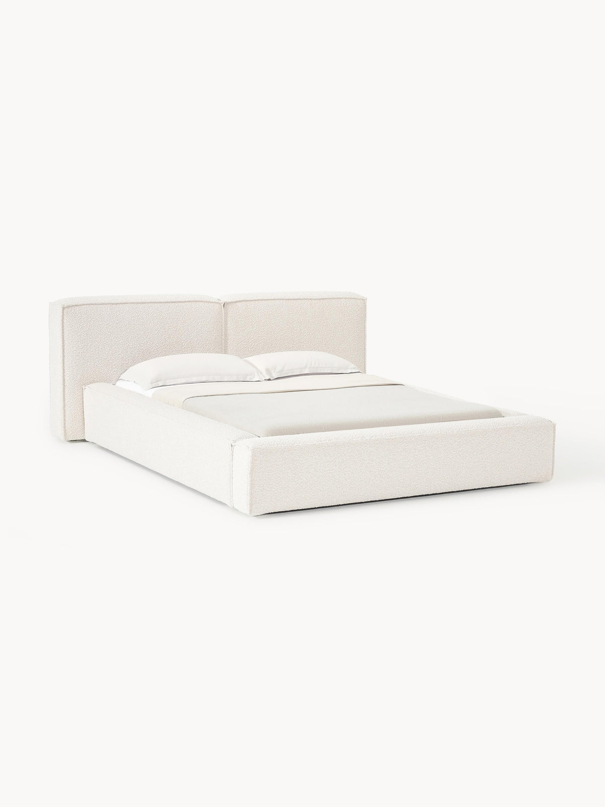 Lensford Bouclé Upholstered Bed with Storage