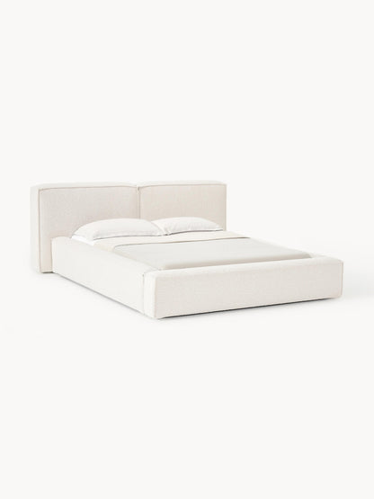 Lensford Bouclé Upholstered Bed with Storage