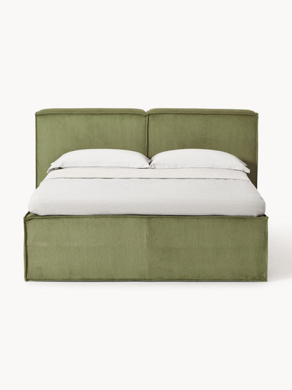 Lensford Corduroy Box Spring Bed